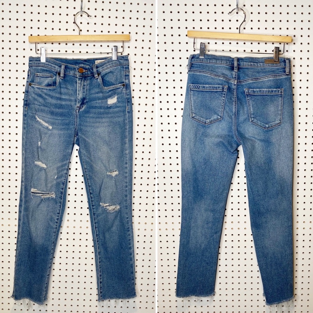 Blank NYC | The Madison Crop High-Rise Jeans w/ Distressing Sz. 27